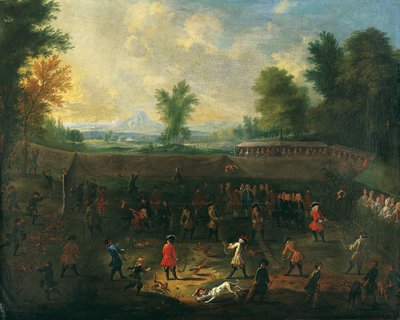 Un match de lancer de renard avec une compagnie élégante spectatrice - German School