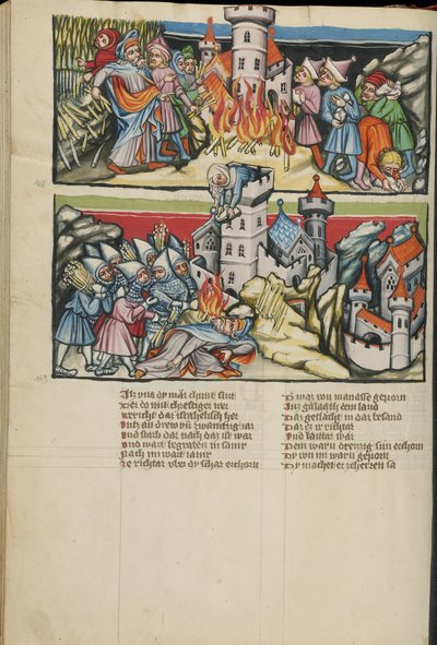 Abimelech, illuminations de Weltchronik Ms 33 fol. 137v, c.1400-10 - German School