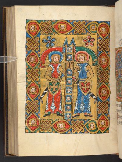 Deux saints militaires, avec les têtes d