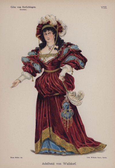 Adelheid von Walldorf, de Gotz von Berlichingen par Goethe - German School