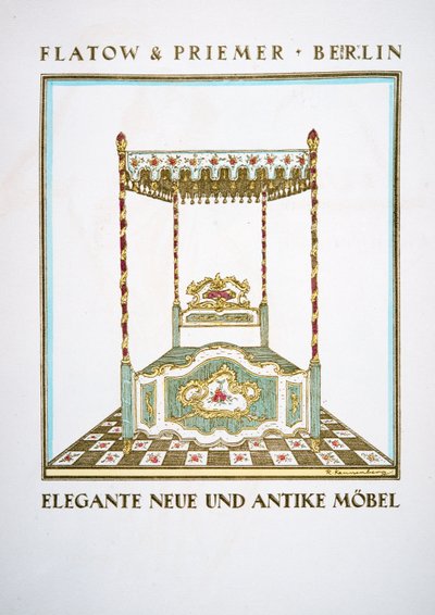 Publicité pour "Flatow & Priemer", de Styl, pub.1922 (pochoir) - German School