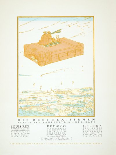 Publicité pour Rex & Co., de Styl, pub.1922 (pochoir) - German School
