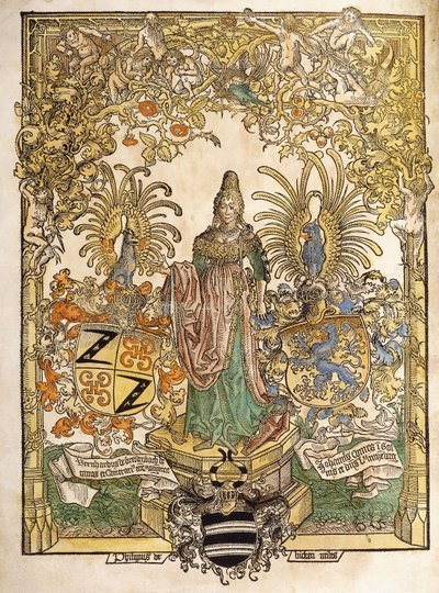 Figure allégorique de Mayence, 1486 - German School