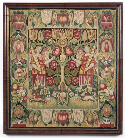 Coussin de tapisserie allégorique, Allemagne du Nord, probablement Hambourg, vers 1600-50 - German School
