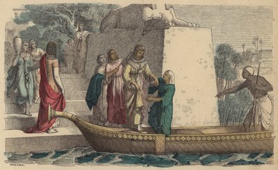 Femme égyptienne de haut rang faisant une promenade en bateau - German School