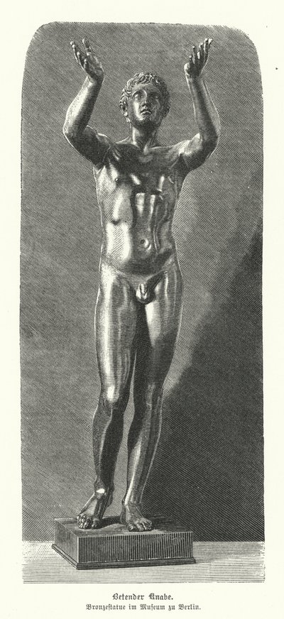 Statue en bronze grecque antique d