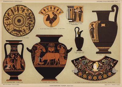 Vases polychromes grecs anciens - German School