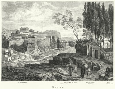 Ancienne ville de Mycènes, Grèce - German School