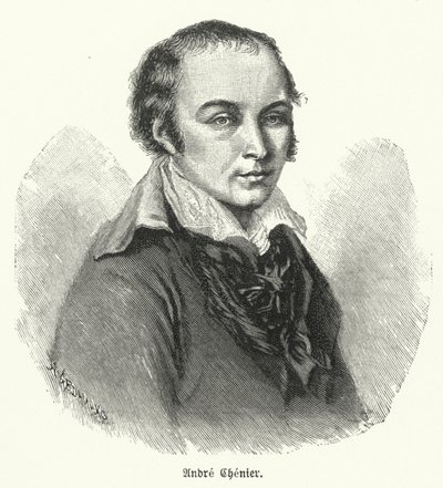 André Chénier, poète français (lithographie) - German School
