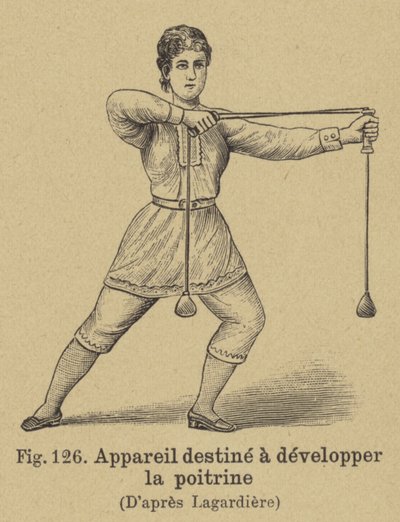 Appareil pour développer les muscles de la poitrine - German School
