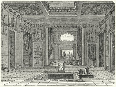 Atrium et tablinum de la Casa di Sallusti, Rome - German School