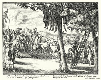Atrocités commises contre les protestants irlandais par Jacques II et le comte d