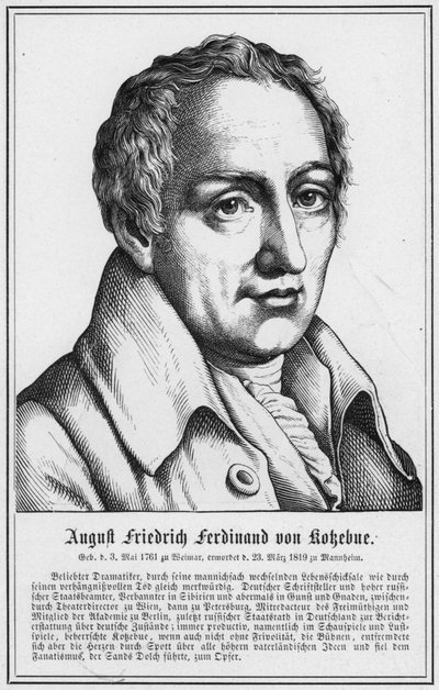 August Friedrich Ferdinand von Kotzebue (gravure) - German School