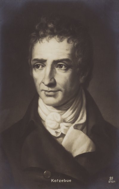 August Kotzebue (1761-1819), dramaturge et écrivain allemand (lithographie) - German School