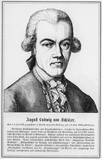 August Ludwig von Schlözer (gravure) - German School
