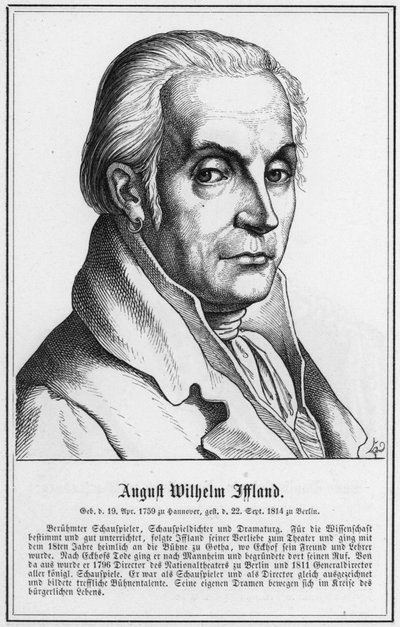 August Wilhelm Iffland (gravure) - German School