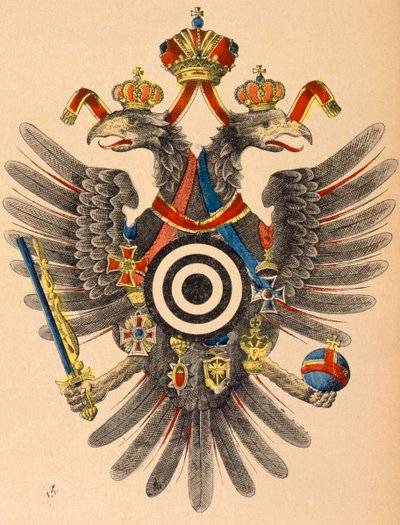 Armoiries impériales austro-hongroises comme cible de tir à l