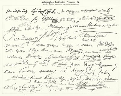 Autographes de personnes célèbres : compositeurs, musiciens et écrivains anglais, français et allemands - German School