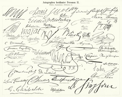 Autographes de personnes célèbres : hommes d