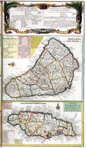 Barbade et Jamaïque, détail d