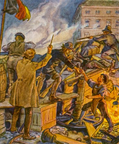 Barrikadenkampf / Combat de barricade - German School