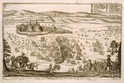 Bataille près de la ville de Levice en 1664, illustration d