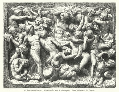 Bataille des Centaures, relief en marbre de Michel-Ange - German School