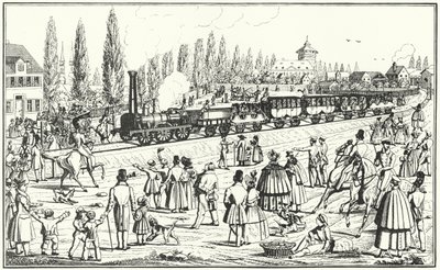 Chemin de fer bavarois Ludwig entre Nuremberg et Furth - German School