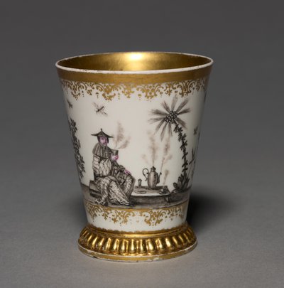 Gobelet, fabricant Meissen Porcelain Factory, Allemagne, avant 1720 (porcelaine, intérieur doré) - German School