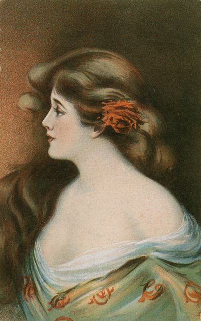 Beauté aux longs cheveux bruns - German School