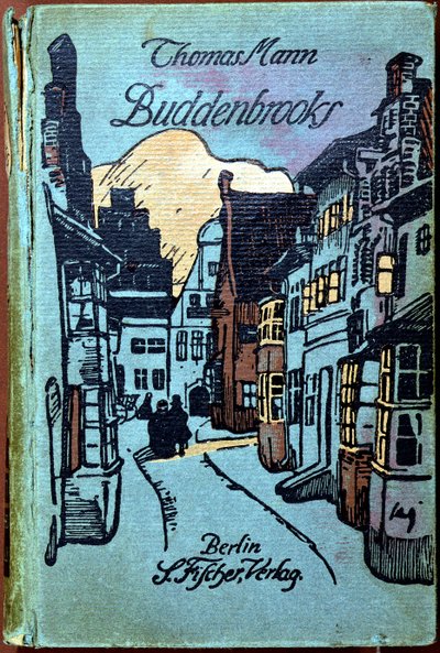 Couverture du livre Buddenbrooks par Thomas Mann (1871-1950) publié par S. Fischer, Berlin, 1917 - German School