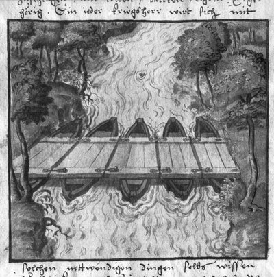 Pont de bateaux, illustration de L