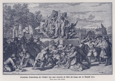 Meurtre brutal des frères Jan et Cornelis de Witt par une foule d