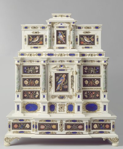 Cabinet fabriqué à Augsbourg, vers 1660-70 - German School