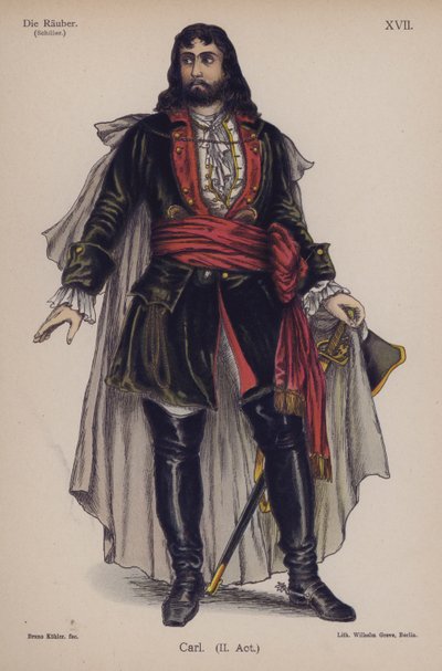 Carl, de Die Rauber (Les Brigands) de Friedrich Schiller - German School