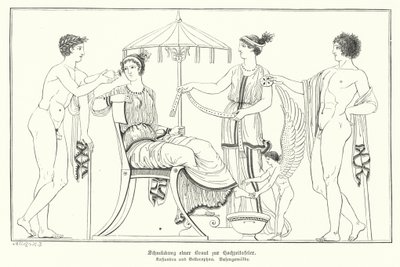Cassandra préparée pour son mariage avec Bellérophon - German School
