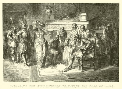 Catharina von Schwartzburg menace le duc d