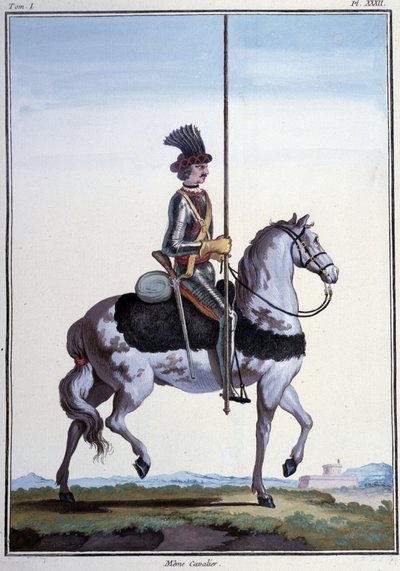 Cavalier - dans "Mes rêveries" par le Comte de Saxe, éd. Desaint et Saillant, Paris - German School