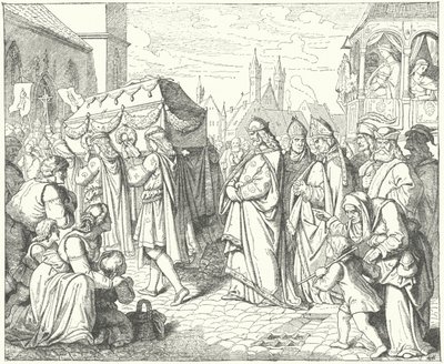 Charles IV de Bohême suivant le cortège funèbre de Gunther von Schwarzburg, roi d