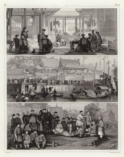 Scènes chinoises (gravure) - German School