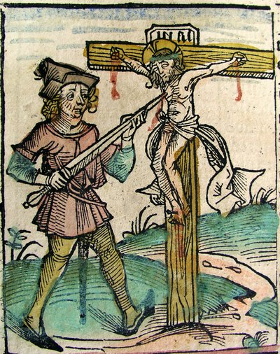 Christ recrucifié, publié dans la Chronique de Nuremberg, 1493 - German School