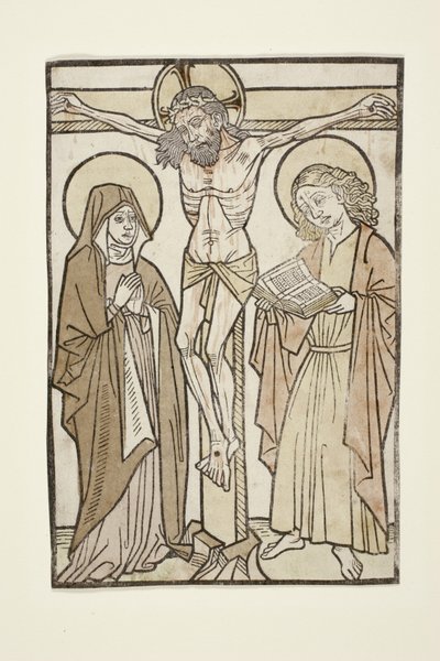 Christ en croix entre Marie et Saint Jean, 1460-70 - German School