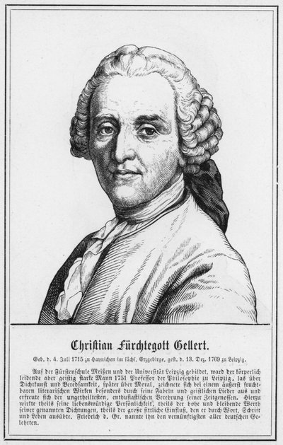 Christian Fürchtegott Gellert (gravure) - German School