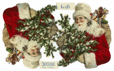 Carte de Noël représentant le Père Noël - German School