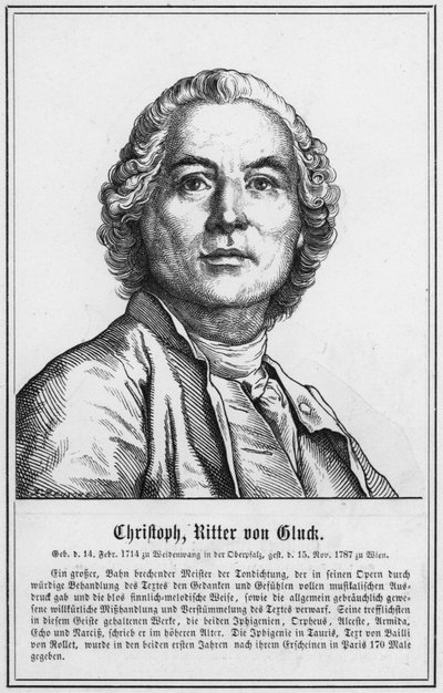 Christoph, chevalier von Gluck (gravure) - German School
