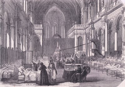 Église à Paris convertie en hôpital, Histoire de la guerre entre la France et l