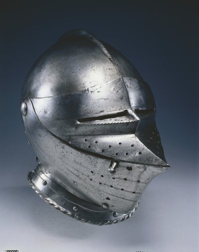 Casque fermé, vers 1510-1530 (acier avec peinture noire) - German School