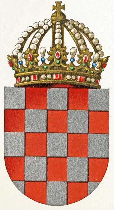 Armoiries de Croatie, vers 1898 - German School