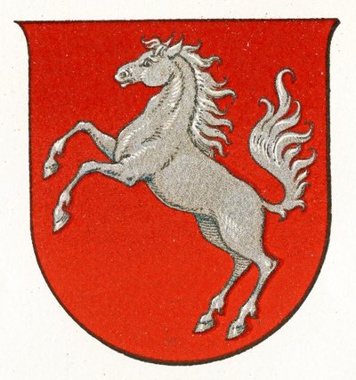 Armoiries de Westphalie, vers 1898 - German School