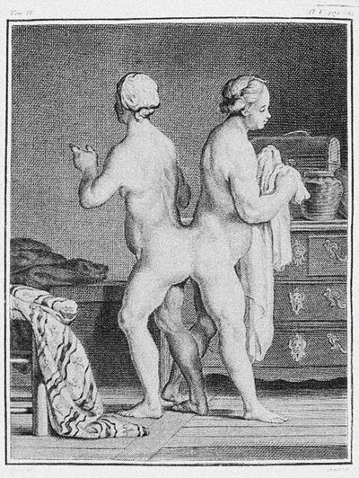 Jumeaux siamois, vers 1777 (gravure) - German School